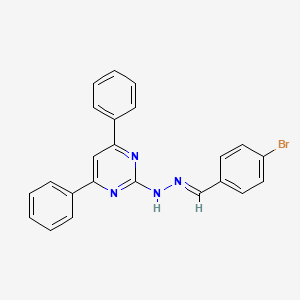 molecular formula C23H17BrN4 B11967044 N-(4-Bromo-benzylidene)-N'-(4,6-diphenyl-pyrimidin-2-yl)-hydrazine 