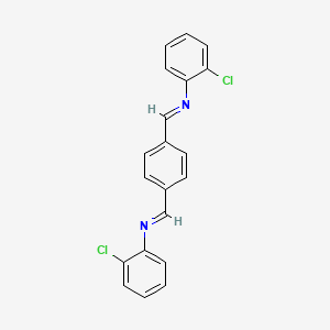 molecular formula C20H14Cl2N2 B11967059 N-(2-chlorophenyl)-1-[4-[(2-chlorophenyl)iminomethyl]phenyl]methanimine CAS No. 59426-06-1