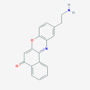 molecular formula C18H14N2O2 B1196706 5H-Benzo[a]phenoxazin-5-one, 10-(2-aminoethyl)- CAS No. 114246-76-3