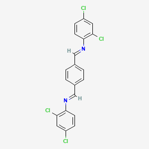 molecular formula C20H12Cl4N2 B11967288 N,N'-(1,4-Phenylenedimethylidyne)bis(2,4-dichloroaniline) 