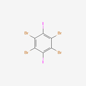 molecular formula C6Br4I2 B11967314 1,2,4,5-Tetrabromo-3,6-diiodobenzene 