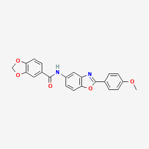 N-[2-(4-methoxyphenyl)-1,3-benzoxazol-5-yl]-1,3-benzodioxole-5-carboxamide
