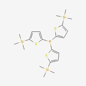 molecular formula C21H33PS3Si3 B11967368 Tris-(5-trimethylsilanyl-thiophen-2-YL)-phosphane 