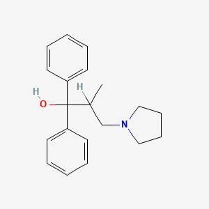 molecular formula C20H25NO B1196741 alpha,alpha-Diphenyl-beta-methyl-1-pyrrolidinepropanol CAS No. 2260-35-7