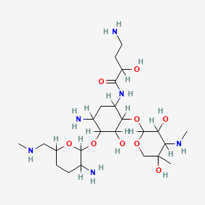 molecular formula C24H48N6O9 B1196747 Haba-sagamicin CAS No. 56824-15-8