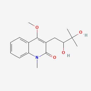 molecular formula C16H21NO4 B1196756 (S)-Edulinine CAS No. 13849-56-4