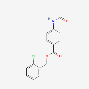 molecular formula C16H14ClNO3 B1196758 4-Acetamidobenzoic acid (2-chlorophenyl)methyl ester 