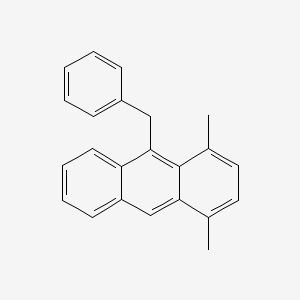 molecular formula C23H20 B11967589 9-Benzyl-1,4-dimethylanthracene CAS No. 56181-32-9