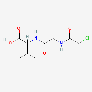 molecular formula C9H15ClN2O4 B11967687 N-[N-(Chloroacetyl)glycyl]-DL-valine CAS No. 94088-95-6