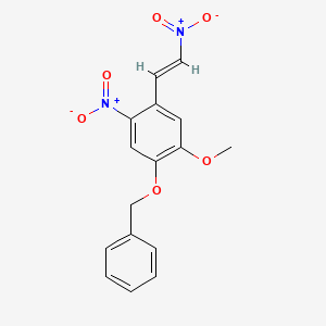 molecular formula C16H14N2O6 B11967703 4-Benzyloxy-3-methoxy-6-beta-dinitrostyrene 