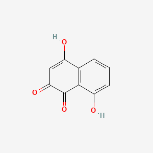 molecular formula C10H6O4 B1196773 2,8-Dihydroxy-1,4-naphthoquinone CAS No. 4923-58-4