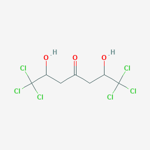 molecular formula C7H8Cl6O3 B11967735 1,1,1,7,7,7-Hexachloro-2,6-dihydroxyheptan-4-one CAS No. 26457-32-9