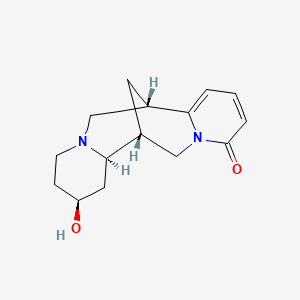 molecular formula C15H20N2O2 B1196779 (1S,9R,10R,12S)-12-Hydroxy-7,15-diazatetracyclo[7.7.1.02,7.010,15]heptadeca-2,4-dien-6-one 