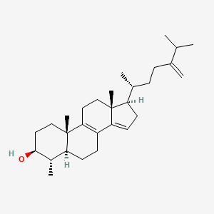 molecular formula C29H46O B1196781 4alpha-Methyl-5alpha-ergosta-8,14,24(28)-trien-3beta-ol CAS No. 74635-33-9