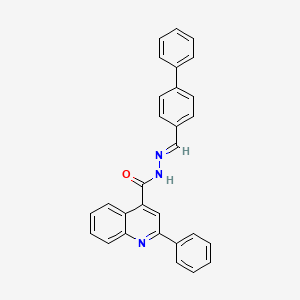 molecular formula C29H21N3O B11967867 N'-[(E)-biphenyl-4-ylmethylidene]-2-phenylquinoline-4-carbohydrazide 