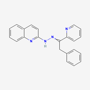 molecular formula C22H18N4 B1196790 Benzyl-2-pyridylketon-2-chinolylhydrazon 