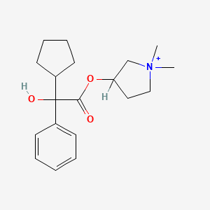 molecular formula C19H28NO3+ B1196793 格隆溴铵 CAS No. 13283-82-4