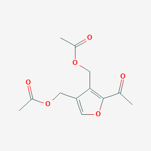 molecular formula C12H14O6 B11967959 2-Acetyl-3,4-bis-(acetoxymethyl)-furan 