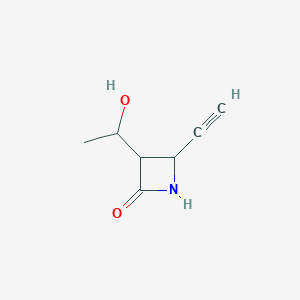 molecular formula C7H9NO2 B011968 4-Ethynyl-3-(1-hydroxyethyl)azetidin-2-one CAS No. 103365-28-2
