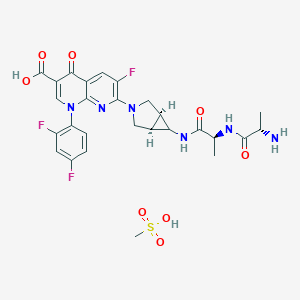 molecular formula C27H29F3N6O8S B119680 Alatrofloxacin mesylate CAS No. 146961-77-5