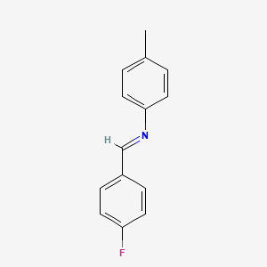 molecular formula C14H12FN B11968012 N-(4-Fluorobenzylidene)-para-toluidine CAS No. 39769-11-4