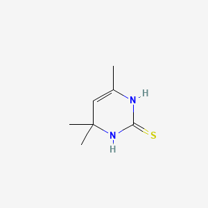 molecular formula C7H12N2S B1196805 2(1H)-Pyrimidinethione, 3,4-dihydro-4,4,6-trimethyl- CAS No. 5392-23-4