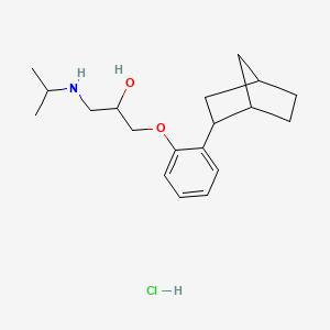 molecular formula C19H30ClNO2 B1196809 1-(2-Bicyclo(2.2.1)hept-2-ylphenoxy)-3-((1-methylethyl)amino)-2-propanol hydrochloride CAS No. 69319-47-7
