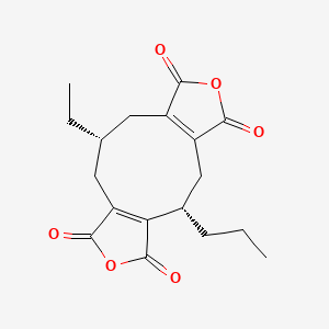 molecular formula C18H20O6 B1196817 Byssochlamic acid CAS No. 743-51-1