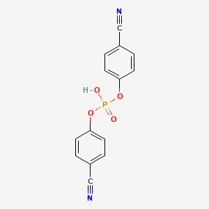 molecular formula C14H9N2O4P B1196818 Bis(4-cyanophenyl)phosphate CAS No. 47168-73-0
