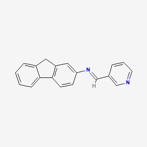 molecular formula C19H14N2 B11968226 N-(Pyridin-3-ylmethylene)-9H-fluoren-2-amine CAS No. 6627-37-8