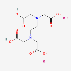 molecular formula C10H14K2N2O8 B1196823 Glycine, N,N'-1,2-ethanediylbis[N-(carboxymethyl)-, dipotassium salt CAS No. 2001-94-7