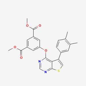 molecular formula C24H20N2O5S B11968280 Dimethyl 5-((5-(3,4-dimethylphenyl)thieno(2,3-D)pyrimidin-4-YL)oxy)isophthalate 