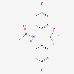 molecular formula C16H12F5NO B11968329 N-[2,2,2-trifluoro-1,1-bis(4-fluorophenyl)ethyl]acetamide CAS No. 2247-78-1