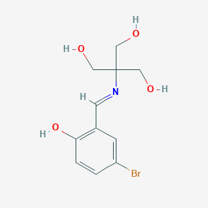 4-Bromo-6-[[[1,3-dihydroxy-2-(hydroxymethyl)propan-2-yl]amino]methylidene]-1-cyclohexa-2,4-dienone