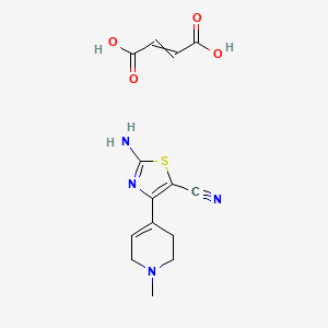 2-amino-4-(1-methyl-3,6-dihydro-2H-pyridin-4-yl)-1,3-thiazole-5-carbonitrile;but-2-enedioic acid