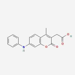 7-Anilino-4-methylcoumarin-3-acetic acid