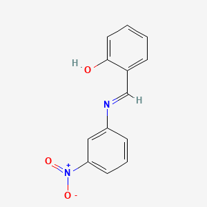 molecular formula C13H10N2O3 B11968456 alpha-(3-Nitrophenylimino)-ortho-cresol CAS No. 959-68-2