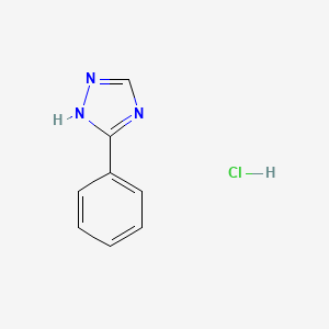 molecular formula C8H8ClN3 B11968475 3-Phenyl-4H-1,2,4-triazole hydrochloride CAS No. 31401-73-7