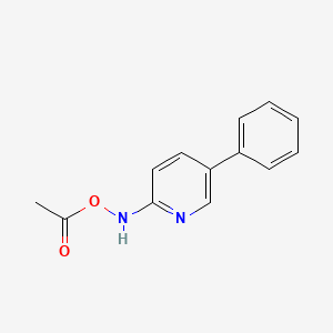B1196857 2-Acetoxyamino-5-phenylpyridine CAS No. 124392-12-7