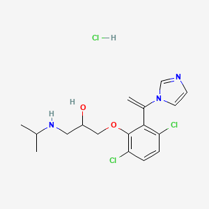 molecular formula C17H22Cl3N3O2 B1196858 1-(1-(2-(3-Isopropylamino-2-hydroxypropoxy)-3,6-dichlorophenyl)vinyl)-1H-imidazole CAS No. 90742-91-9