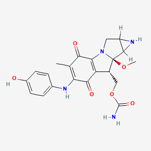 molecular formula C21H22N4O6 B1196873 7-N-(p-Hydroxyphenyl)-mitomycin C 