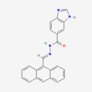 molecular formula C23H16N4O B11968875 N'-(9-Anthrylmethylene)-1H-benzimidazole-6-carbohydrazide 