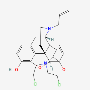 14-[Bis(2-chloroethyl)amino]-7-methoxy-3-(prop-2-en-1-yl)-1,2,3,4,7,7a-hexahydro-4a,7-ethano-4,12-methano[1]benzofuro[3,2-e]isoquinolin-9-ol