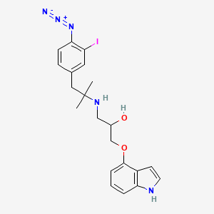 1-[[1-(4-azido-3-iodophenyl)-2-methylpropan-2-yl]amino]-3-(1H-indol-4-yloxy)propan-2-ol