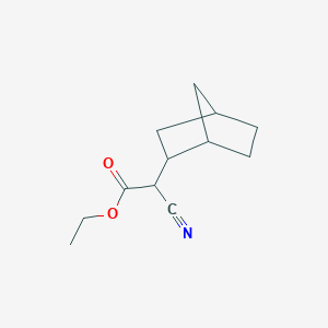 molecular formula C12H17NO2 B11968985 Ethyl bicyclo[2.2.1]hept-2-yl(cyano)acetate CAS No. 71172-71-9
