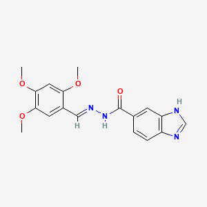 molecular formula C18H18N4O4 B11969215 N'-[(E)-(2,4,5-trimethoxyphenyl)methylidene]-1H-benzimidazole-5-carbohydrazide 