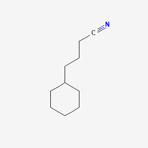 molecular formula C10H17N B11969236 Cyclohexanebutyronitrile CAS No. 4441-66-1