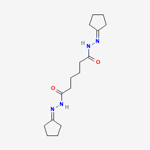 molecular formula C16H26N4O2 B11969332 N'~1~,N'~6~-dicyclopentylidenehexanedihydrazide 