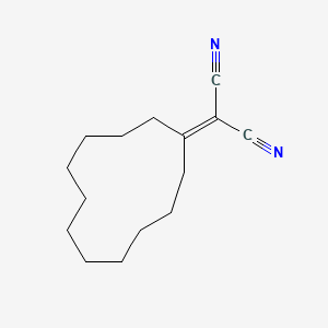 molecular formula C15H22N2 B11969612 Propanedinitrile, cyclododecylidene- CAS No. 13166-11-5