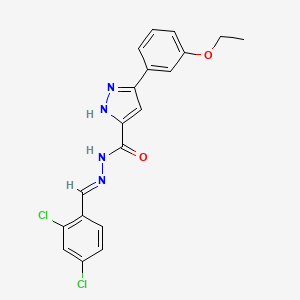 molecular formula C19H16Cl2N4O2 B11969649 N'-(2,4-Dichlorobenzylidene)-3-(3-ethoxyphenyl)-1H-pyrazole-5-carbohydrazide 